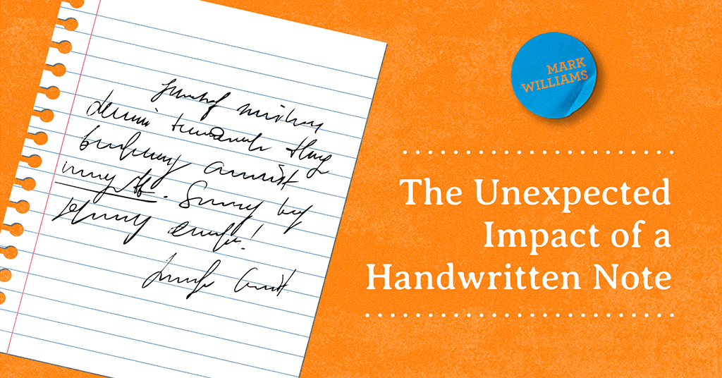 Handwritten note blog graphic